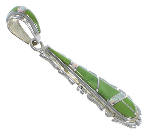 Turquoise Opal And Sterling Silver Pendant EX44391
